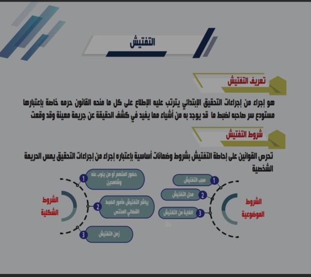 معلومات هامة لمأمور الضبط القضائي فيما يختص بالتفتيش 