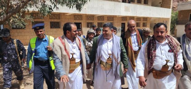 تفقد امتحانات الشهادة الثانوية بمديرية كحلان عفار بمحافظة حجة
