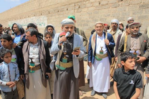 قيادات في قطاع الأمن والشرطة تشارك في وقفة قبلية مسلحة بمديرية بني الحارث بالعاصمة صنعاء إحياءً للذكرى السنوية للصرخة
