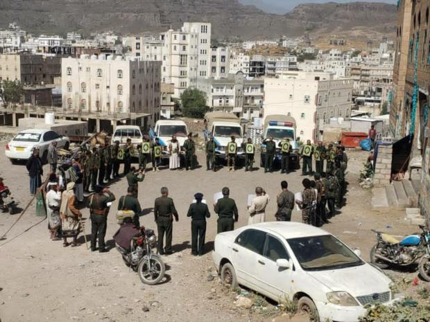 وقفات احتجاجية لإدارات أمن مديريات الضالع تنديداً بالإساءات للقرآن الكريم ونصرة للأقصى