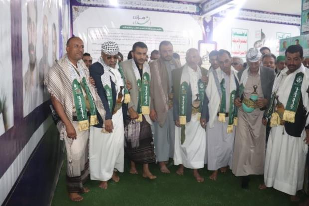 قيادات أمن الضالع تشارك في افتتاح معرض الشهداء في مديرية دمت